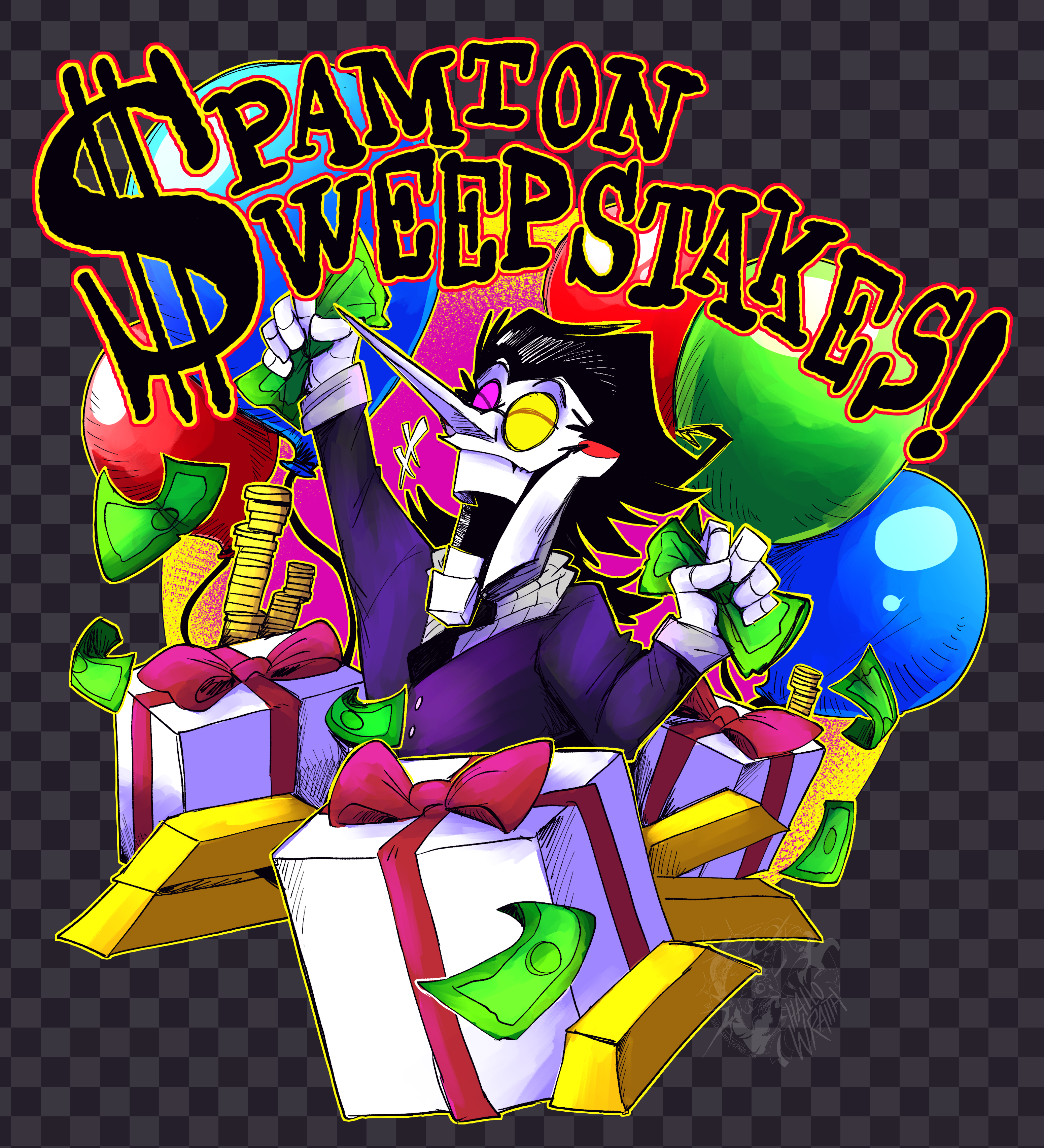 (2022) Spamton Sweepstakes Redrawn| Digital Fan-Art